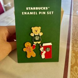 Starbucks Holiday Enamel Pin Set