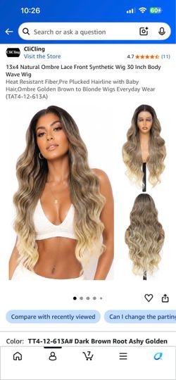30” Natural Blonde Ombré Body Wave Synthetic Wig
