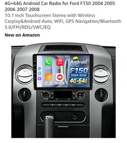 4G+64G Android Car Radio for Ford F150 2004 2005 2006 2007 2008
10.1 inch Touchscreen Stereo with Wireless Carplay&Android Auto, WiFi, GPS Navigation/