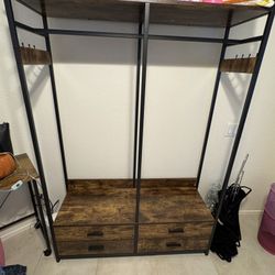Industrial Wardrobe Closet / Clothes Rack – Like New