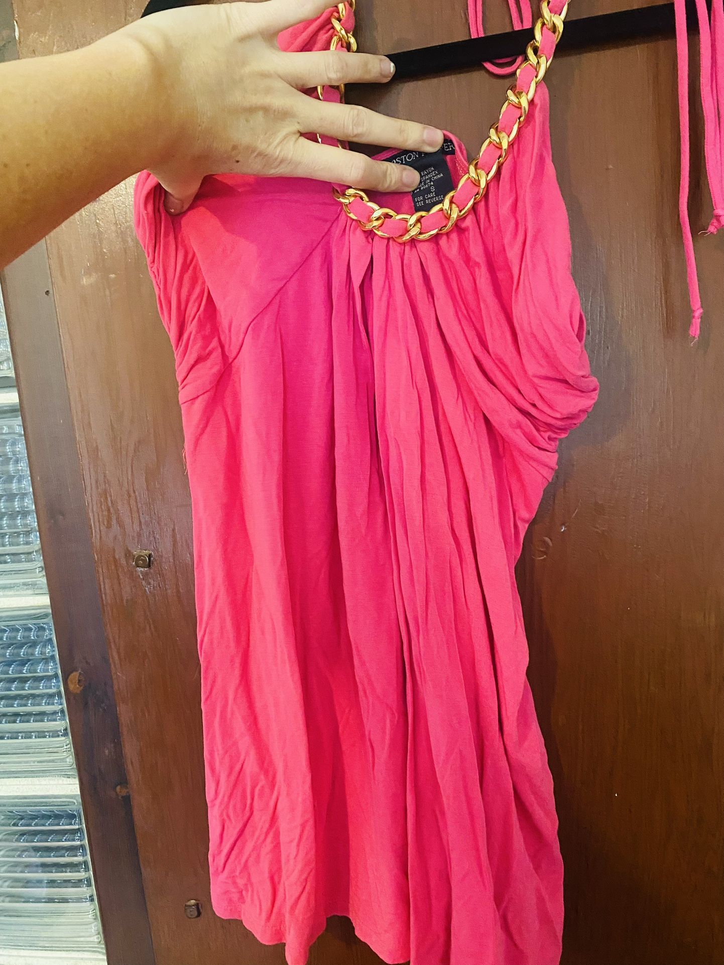 Boston Proper Size Small Bright Pink Halter top 