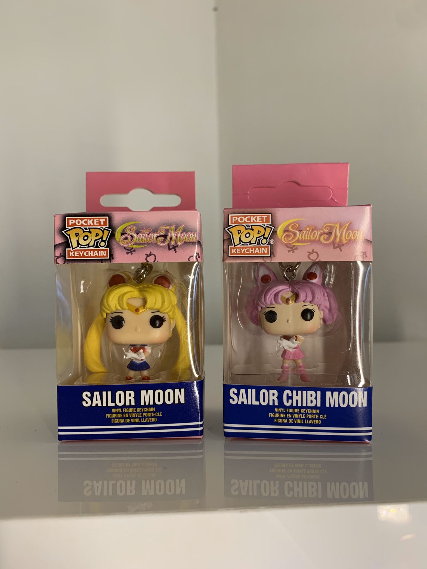 Funko Sailor Moon and Sailor Chibi Moon POP Keychains