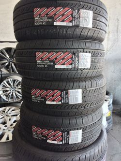 4-new tire 245 45 18 vintaje mount y balance(firm price)