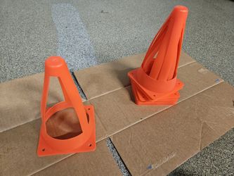 8pack Orange Cones Football Or Soccer