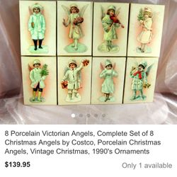 Vintage Victorian Porcelain Angels Set Of 8 | Costco