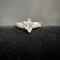 Marquise CZ .925 Sterling Silver Ring