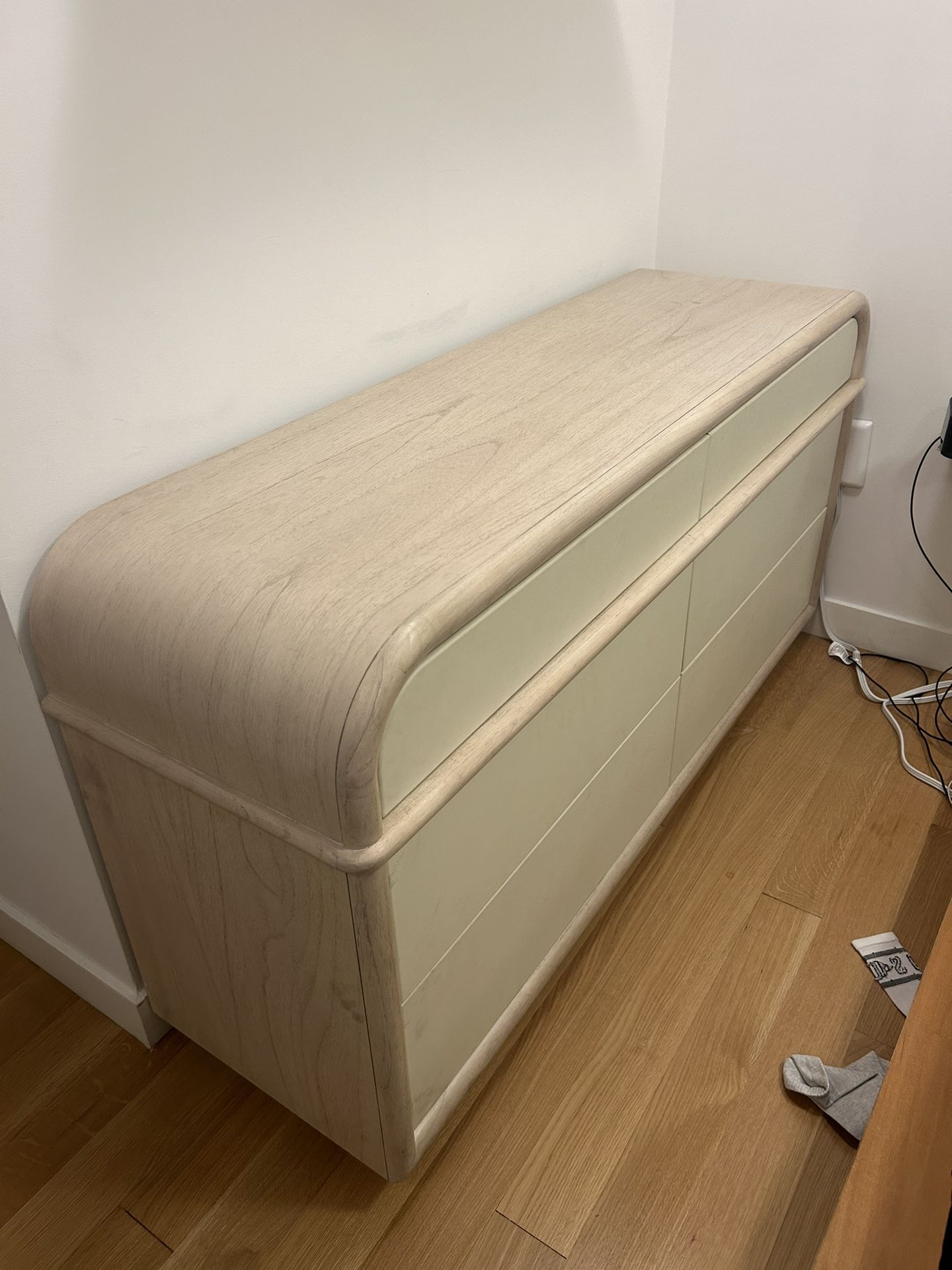 CB2 Lobos 6 Drawer White Wood Dresser