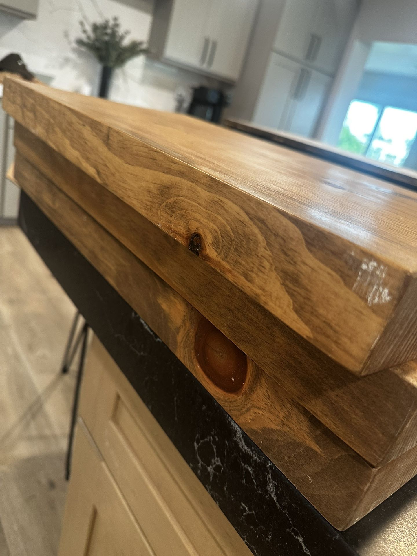 3 Wooden floating Shelves