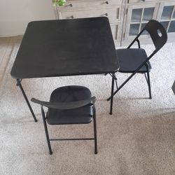 Card table with two chairs