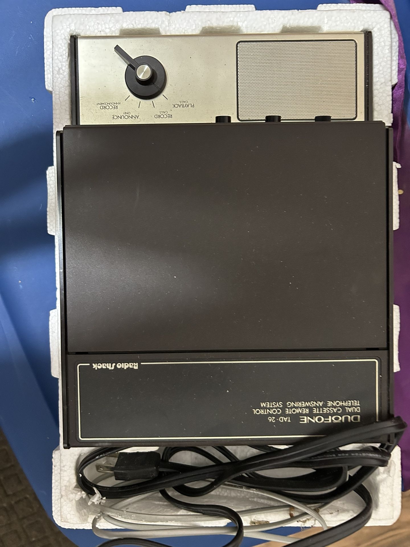 Duofone Dual cassette remote control telephone answering system