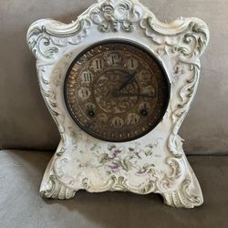 Ansonia porcelain mantel clock