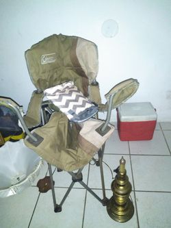 Cooler and a beach chair