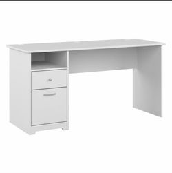 Computer Desk with Drawers in White