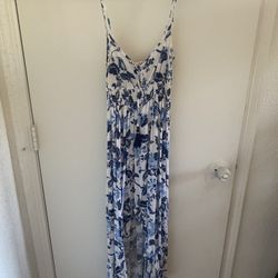 Blue Flowered Dress