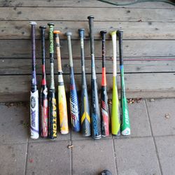 Variety Of Bats Interested In One Message For Price Or All For $400 There's A Eastern Coast A Cat 9 Easton Mako DeMarini Louisville Slugger Ax