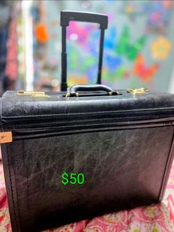 LEATHER ROLLING "PILOT CASE"