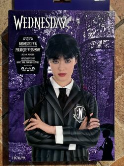 Wednesday Addams Costume Wig with Adjustable Cap