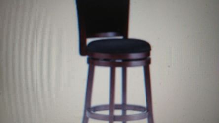 Weston Home Swivel Bar Height Stool, Cherry, Dark Grey Linen