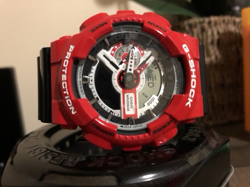 Casio G-Shock WR20BAR Red/Black/White