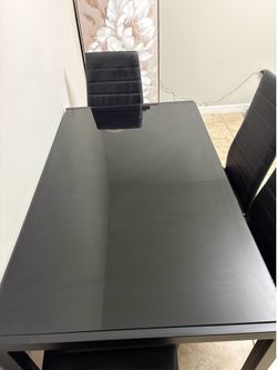 Small Black Glass Table