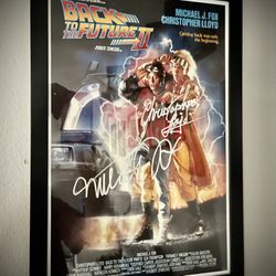 BACK TO THE FUTURE PART 2: DUAL SIGNED 11x17 MINI POSTER