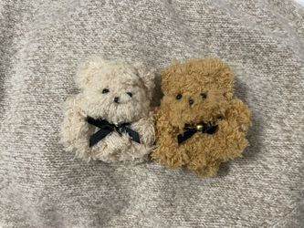 Handmade cute teddy bear with bow, plushies,two colors