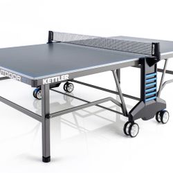 Kettler Outdoor 10 Table Tennis Table 4-Player Bundle
