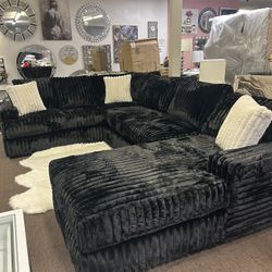 Brand New Super Plush Comfy Corduroy Sectional Set 