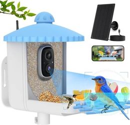 Brand New Solar Bird Feeder with 1080p HD Wifi Camera and Video, Night Vision and AI Bird ID
