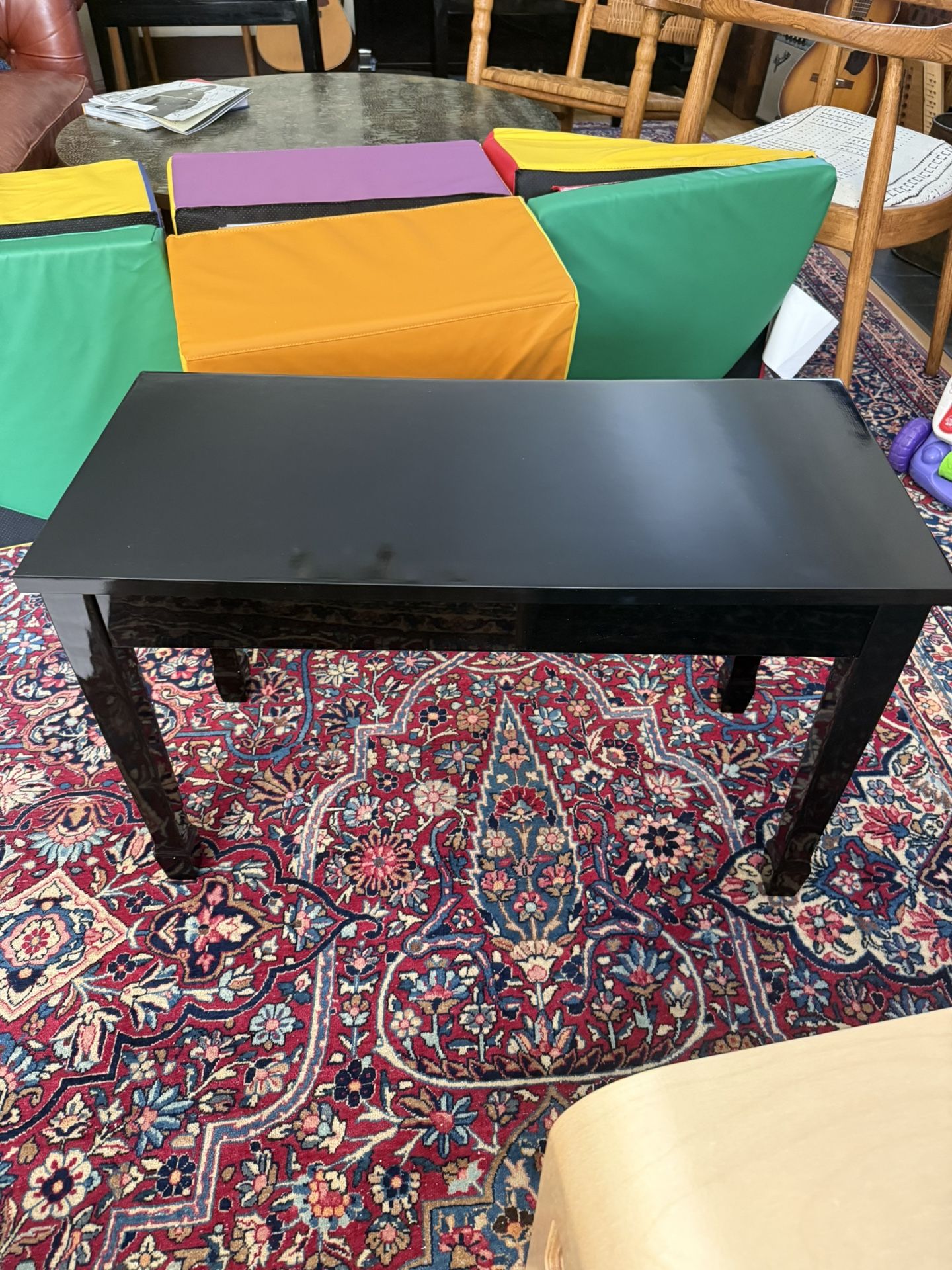 Brand New Solid Wood Black Piano Bench