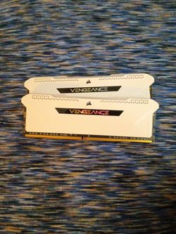 32 gbs ddr4 Corsair vengeance , ryzen 9 5900x, I7-8700k paired with a Asus prime z390a mobo