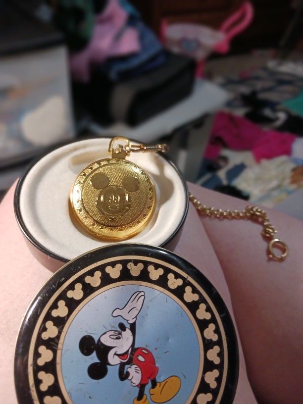 Rare Vintage Limited Edition Mickey Pocket Watch