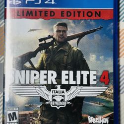 Sniper Elite 4 (PlayStation 4, 2017) Limited Edition With Manual Tested/Working