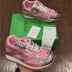 Bottega Veneta Pink & Silver Luxury Sneaker Women’s size 8