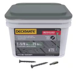 #8 x 1-5/8 in. Green Exterior Self-Starting Star Flat-Head Wood Deck Screws 25LB