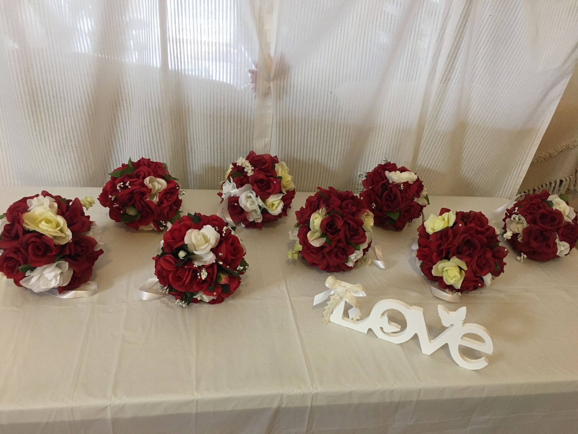 Wedding Floral Balls Set Of 8