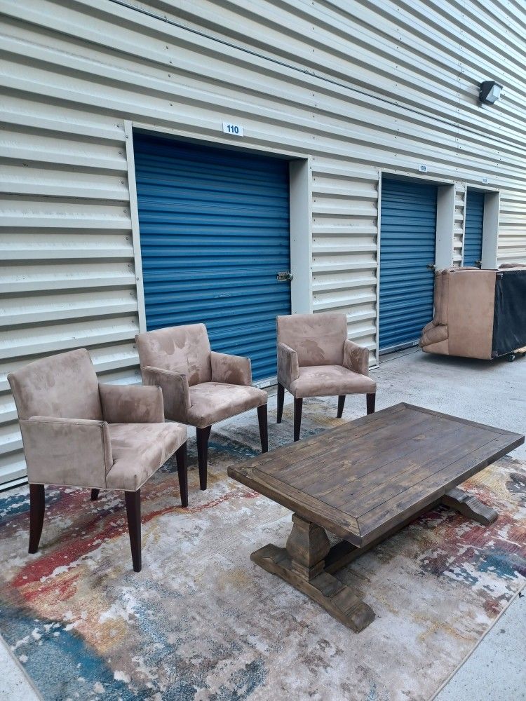 Solid pine wood caden coffee table by living spaces in new condition