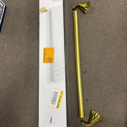 Cursiva 24 in. Towel Bar in Vibrant Brushed Moderne Brass