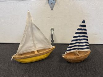 Wood Boats With Canvas Sails