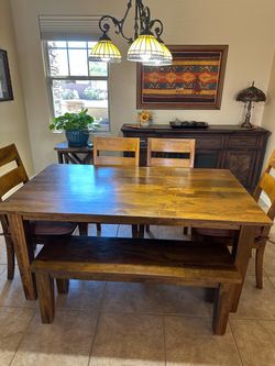 Mango Wood Dining Table Set