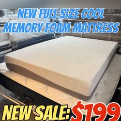 NEW FULL SIZE COOL MEMORY FOAM MATTRESS  (AVAILABLE BRAND NEW IN BOX)