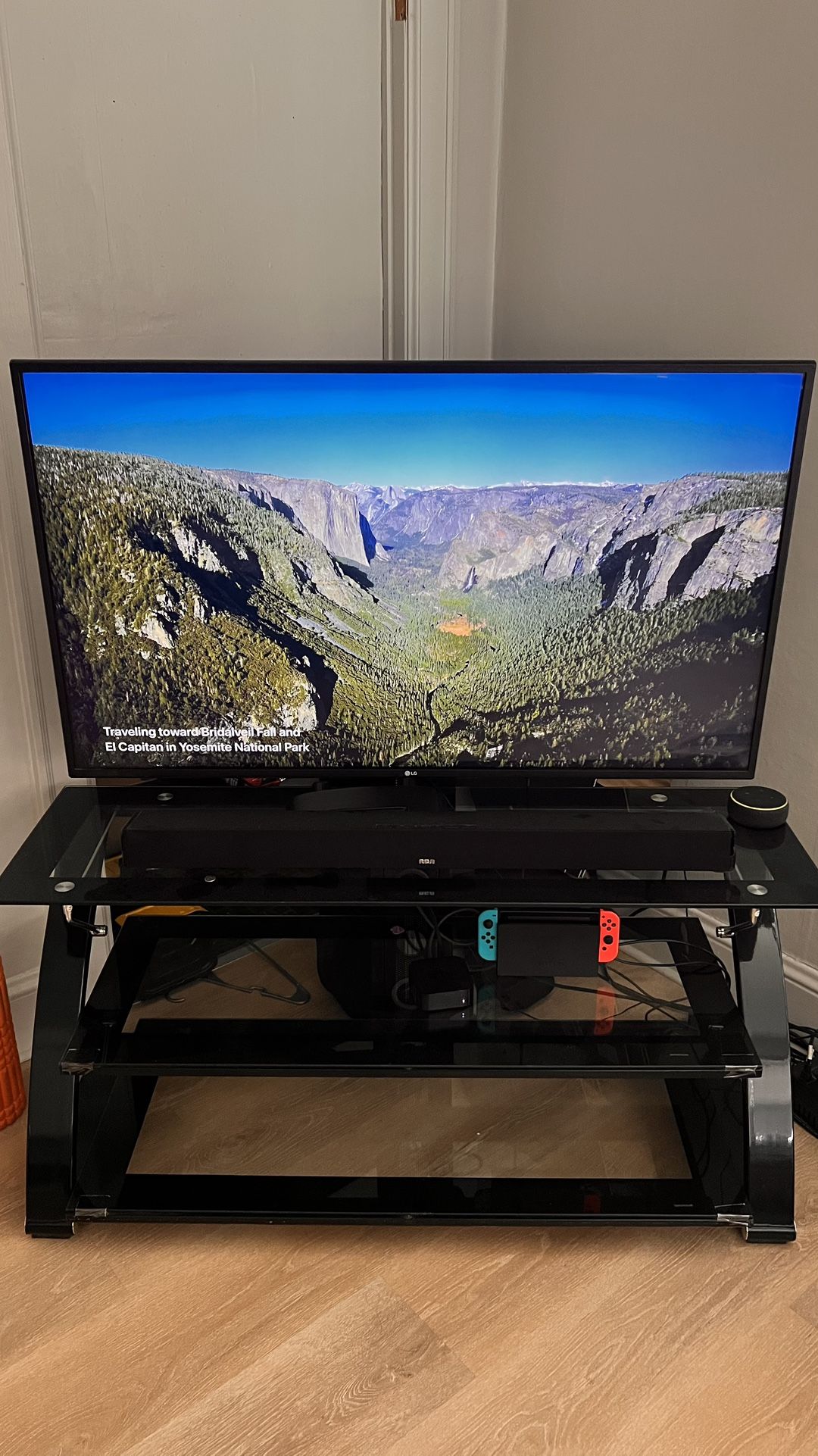 LG 50in TV with Entertainment Center