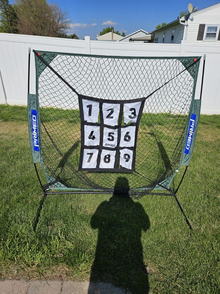 Primed Batting And Pitching Net With Marucci Target