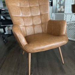Brown Faux Leather Chairs