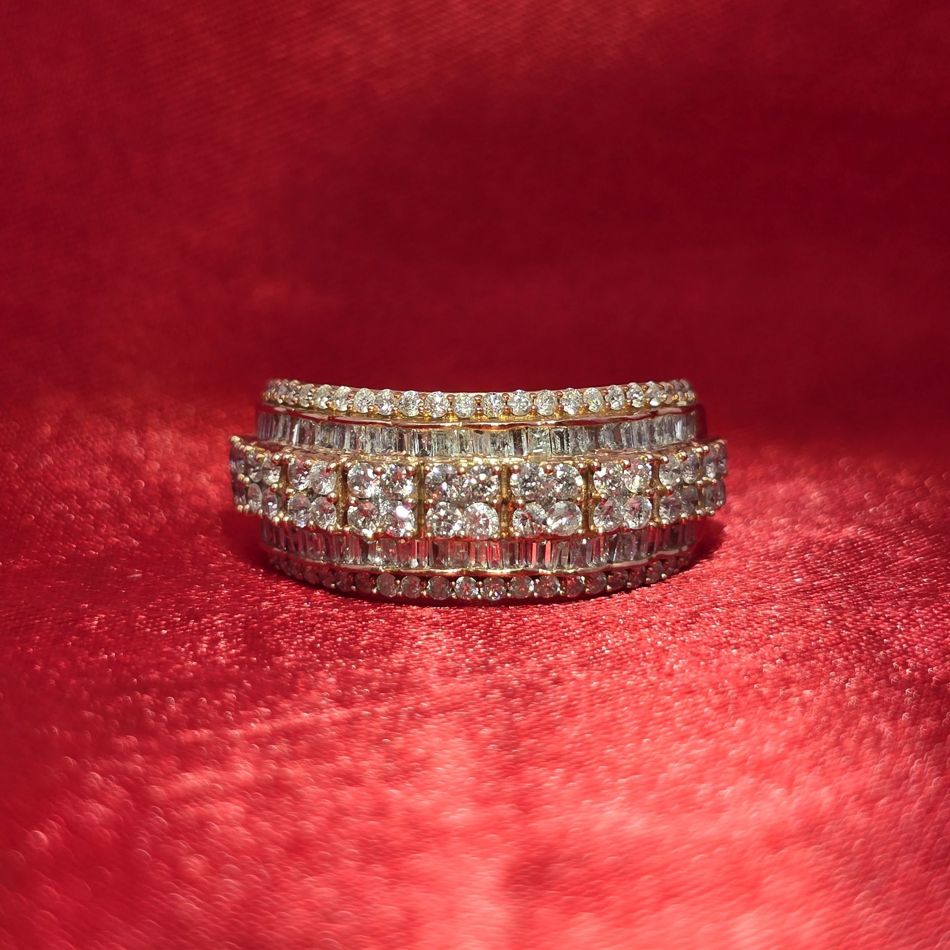 14k Yellow Gold Diamond Round Cut Ring 2.50 ctw