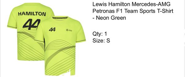 Formula 1 shirts and has