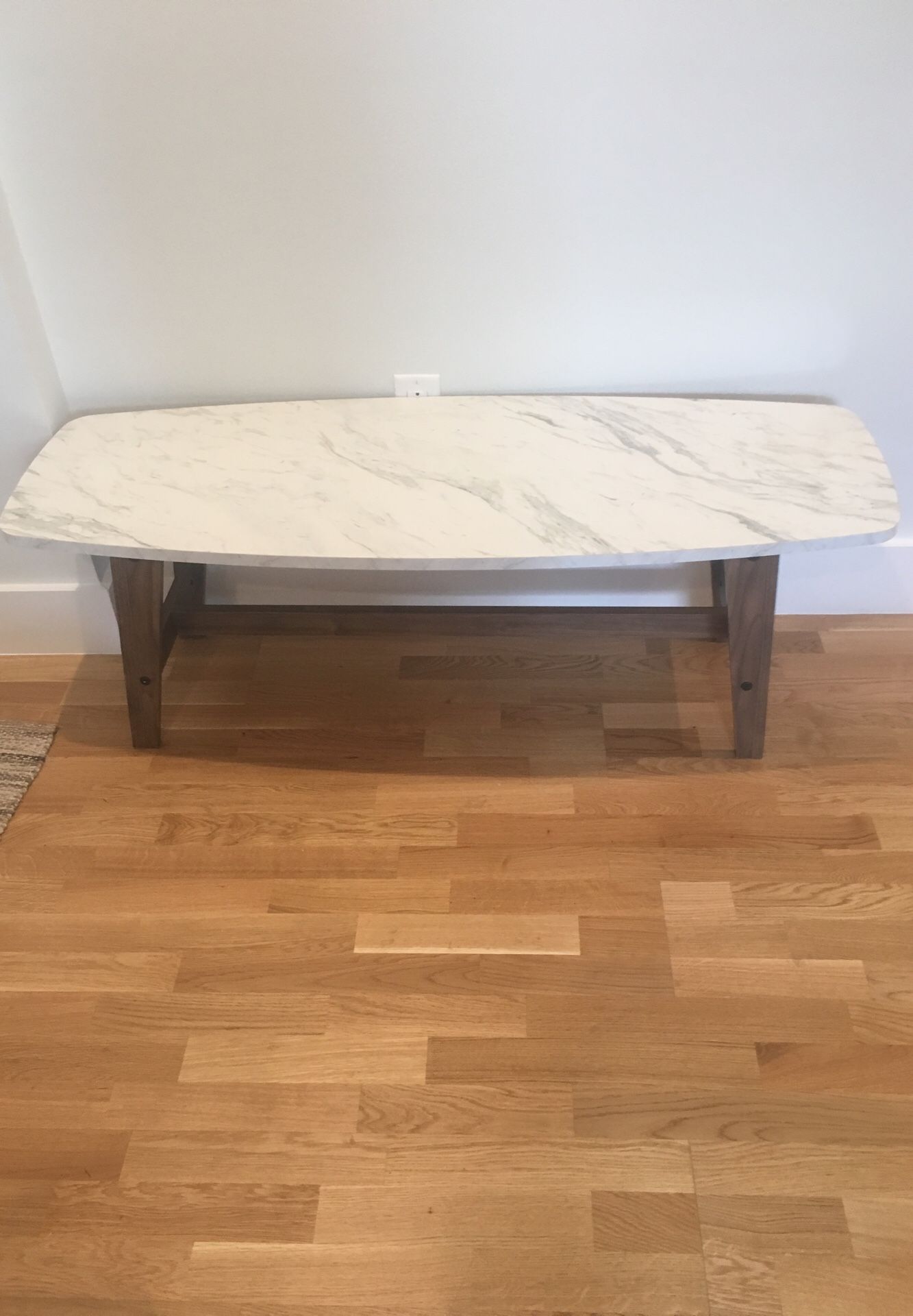 Faux Carerra Marble Coffee Table