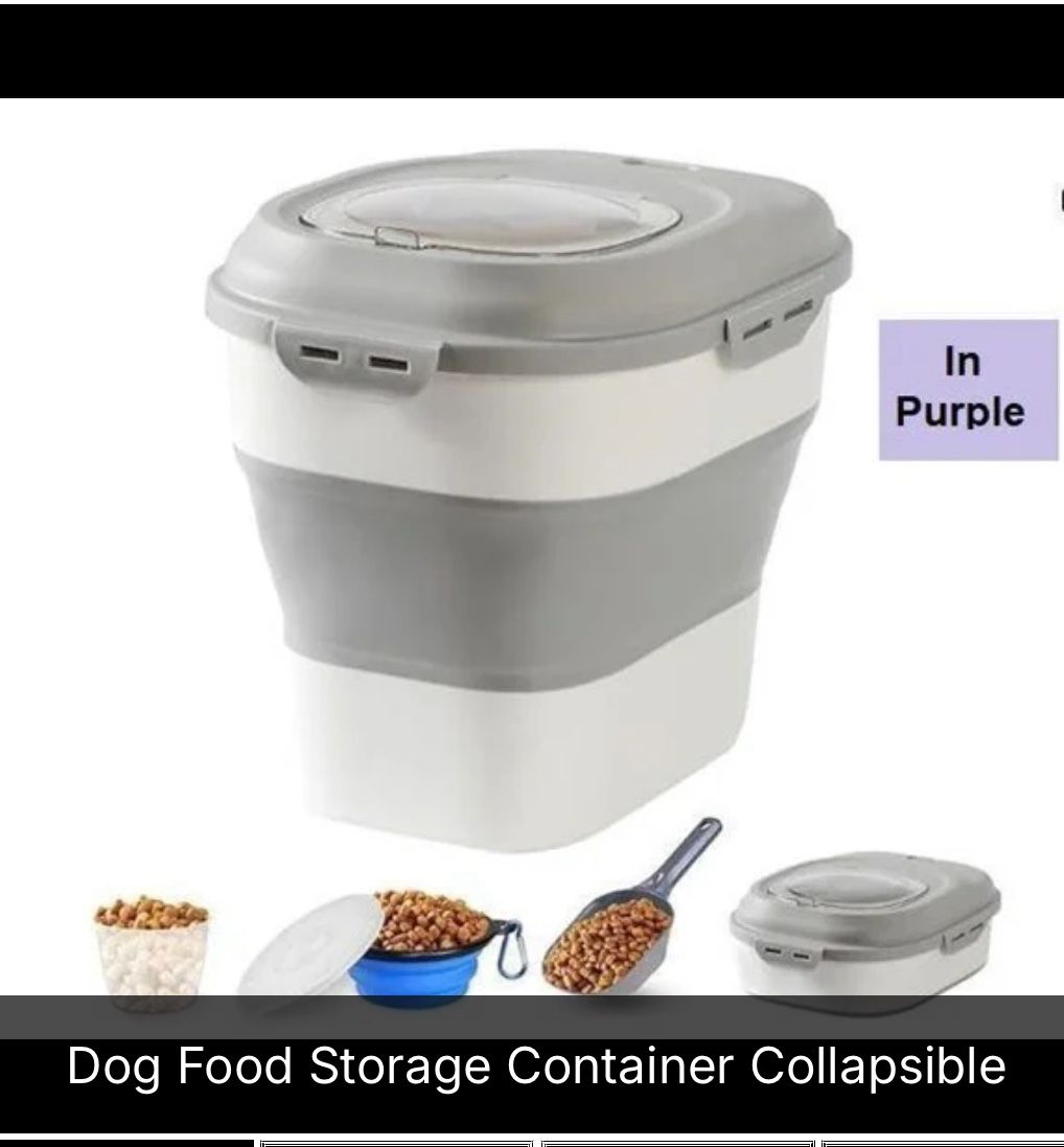 Dog Food Storage Container Collapsible