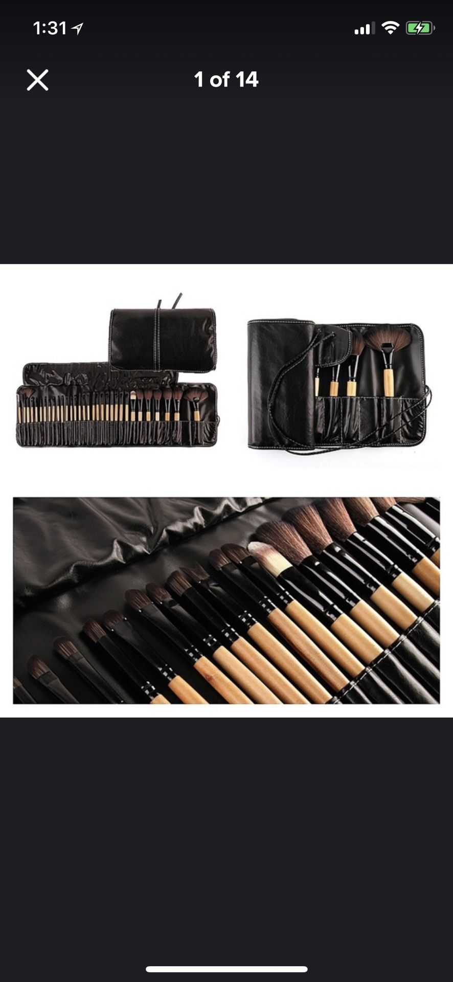 32pcs professional makeup brush in black brand new with bag