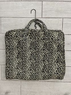 Leopard Print Hanging Travel Garment Bag Travel Animal Print Foldable Zip Quilted